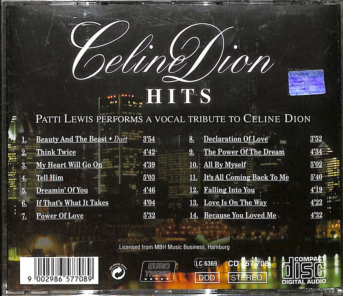 Celine Dion Hits - Patti Lewis Performs a Vocal Tribute to Celine Dion CD (İkinci El) CD5104 - 2