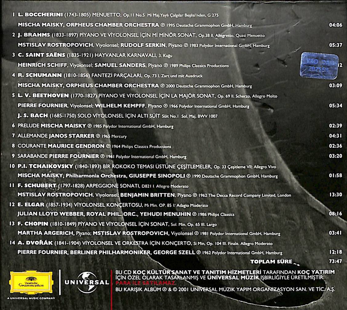 Çello - Viyolonsel CD (İkinci El) CD4591 - 2