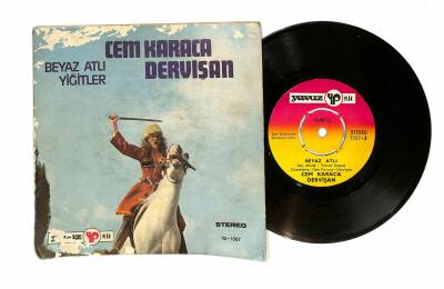 Cem Karaca Dervişan - Beyaz Atlı / Yiğitler PLAK (10/8) PLK22554 - 1