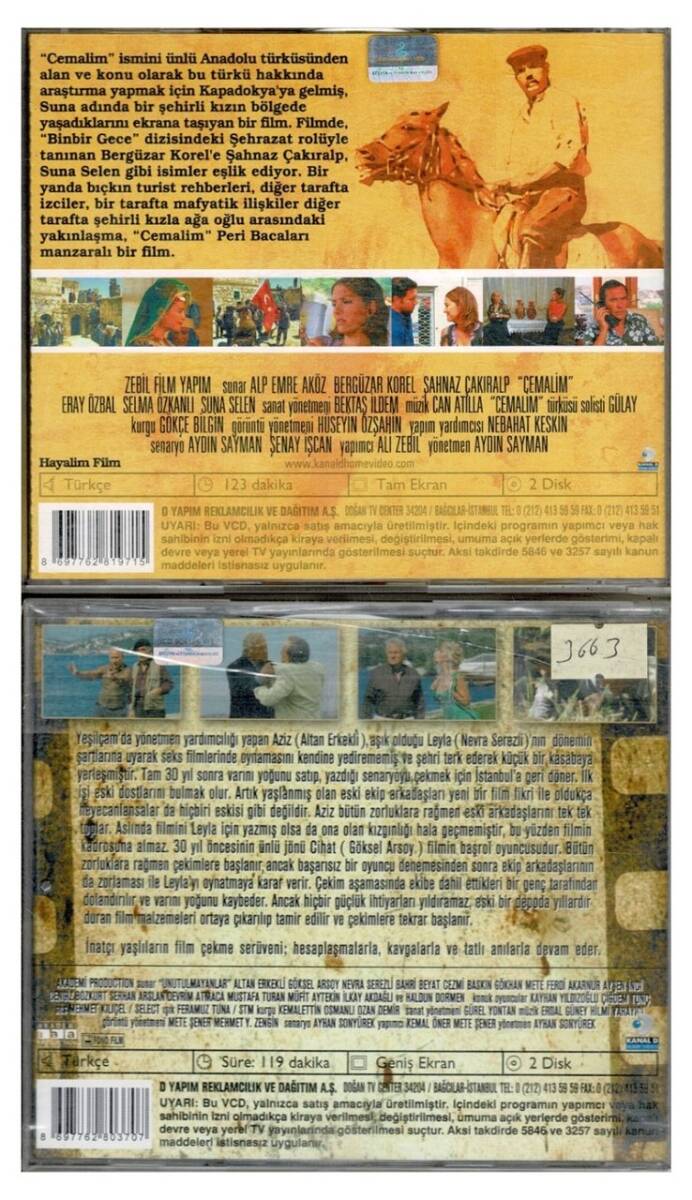 Cemalim Unutulmayanlar - 2 Adet VCD Film VCD845 - 2