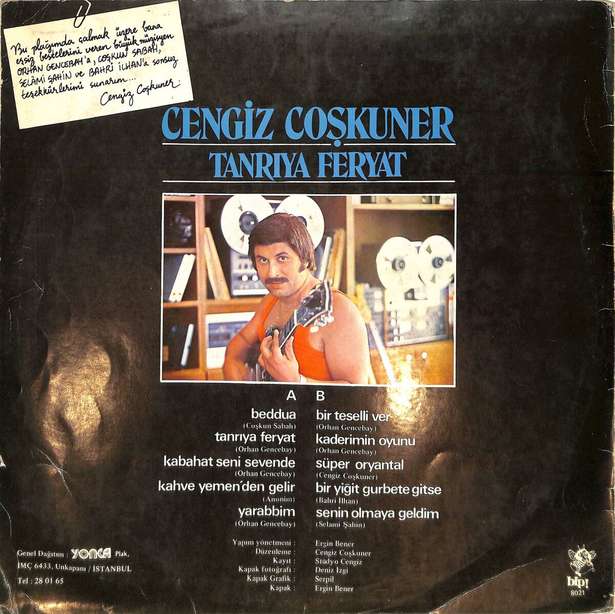 Cengiz Coşkuner - Tanrıya Feryat LP PLAK (10/8) PLK24104 - 2