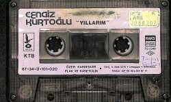 Cengiz Kurtoğlu - Yıllarım Orijinal Kaset (İkinci El) * Özer Kardeşler Plak ve Kasetçilik - 1987 - Sarı Bandrol - Kağıt Baskı * KST31230 - Gökçekoleksiyon