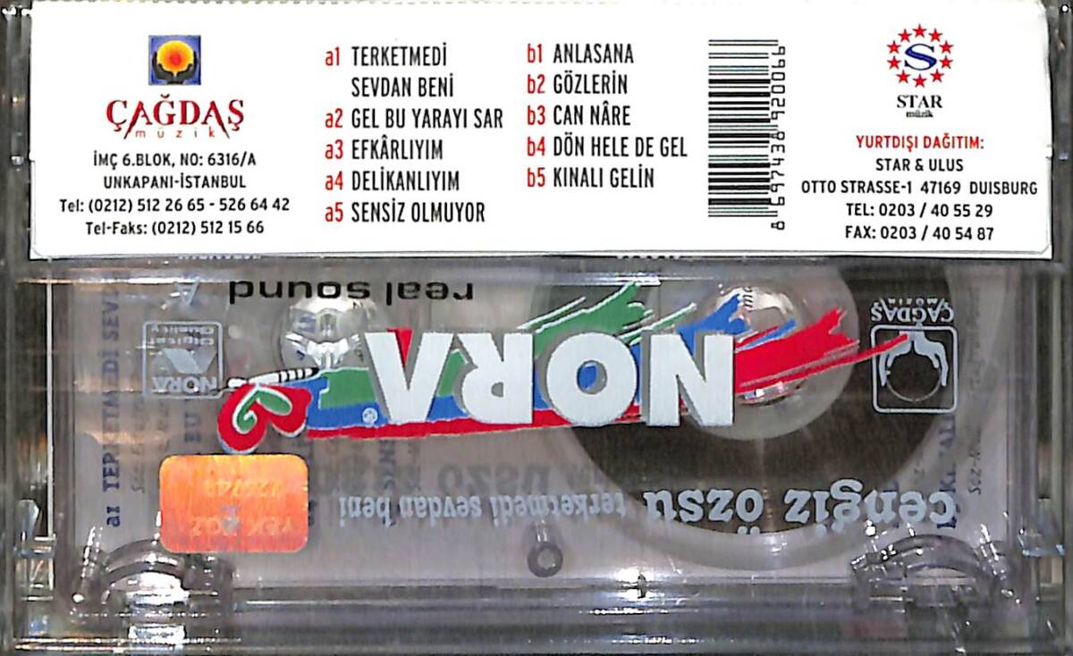 Cengiz Özsu - Terketmedi Sevdan Beni Kaset (Sıfır) KST26828 - 2