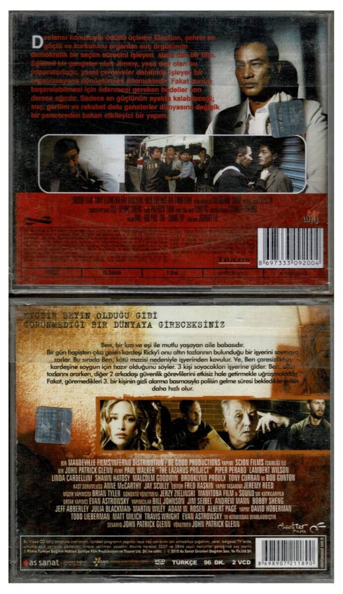 Cennet Projesi (Paul Walker) Kirli İşler - 2 Adet VCD Film VCD1174 - 2