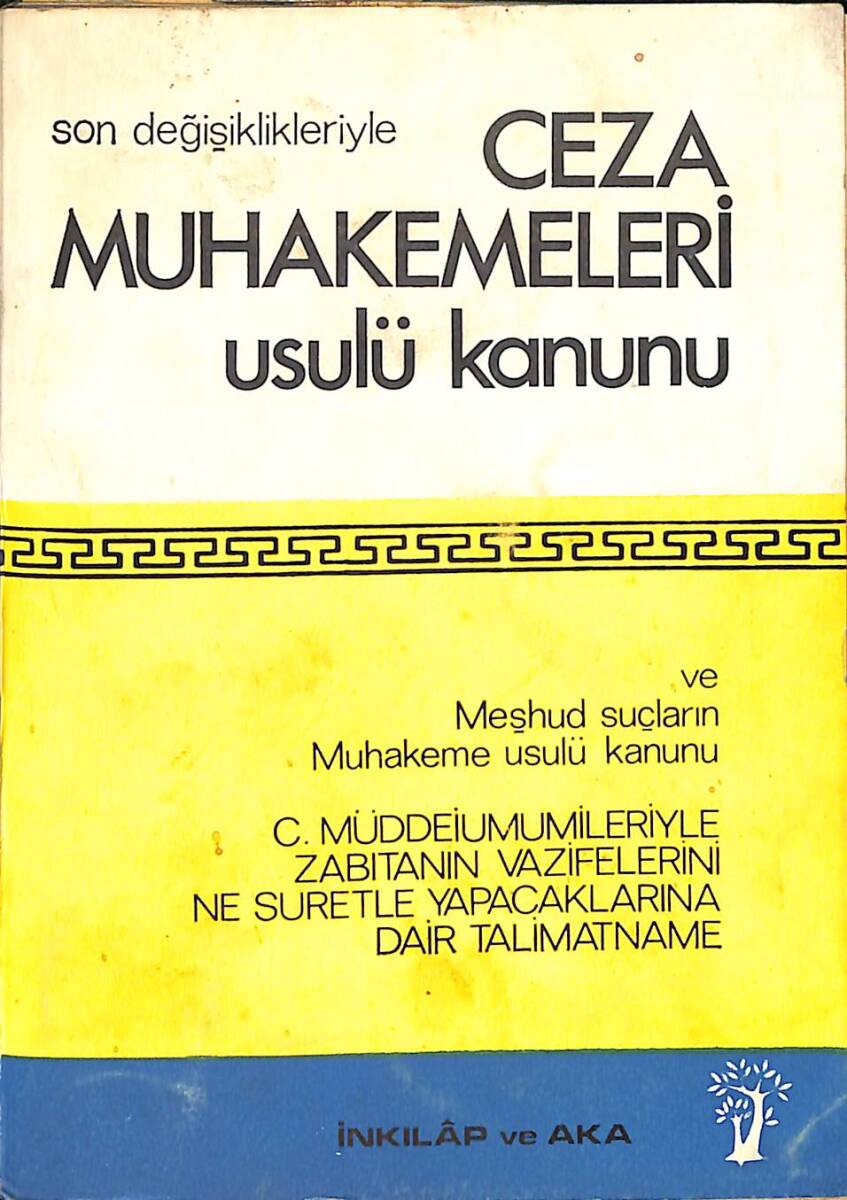 Ceza Muhakemeleri Usulü Kanunu (Meşhud Suçların Muhakeme Usulü Kanunu) NDR100189 - 1