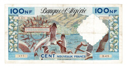 Cezayir 100 Francs 1961 - ÇT YKP8543 - Gökçekoleksiyon