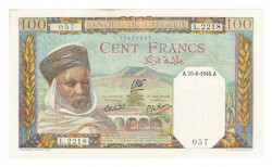 Cezayir (Fransa Sömürgesi) 100 Francs 1945 - ÇİL YKP8539 - Gökçekoleksiyon