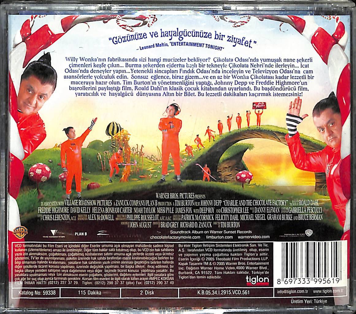 Charlie'nin Çikolata Fabrikası - Charlie and the Chocolate Factory (2005) VCD Film (İkinci El) VCD27651 - 2