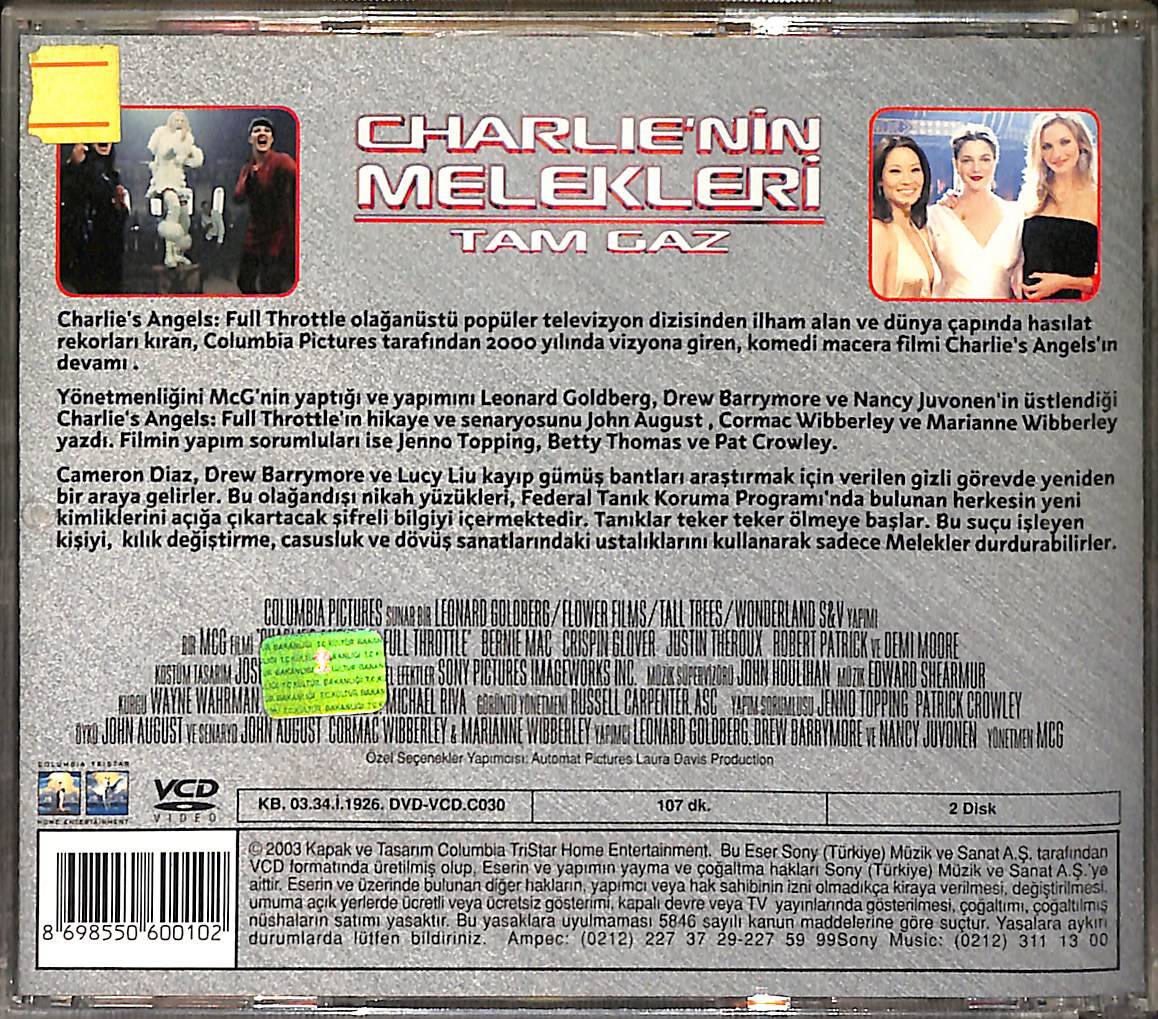 Charlie'nin Melekleri: Tam Gaz (2003) Orjinal VCD Film ' Cameron Diaz - Drew Barrymore - Lucy Liu ' VCD28935 - 2