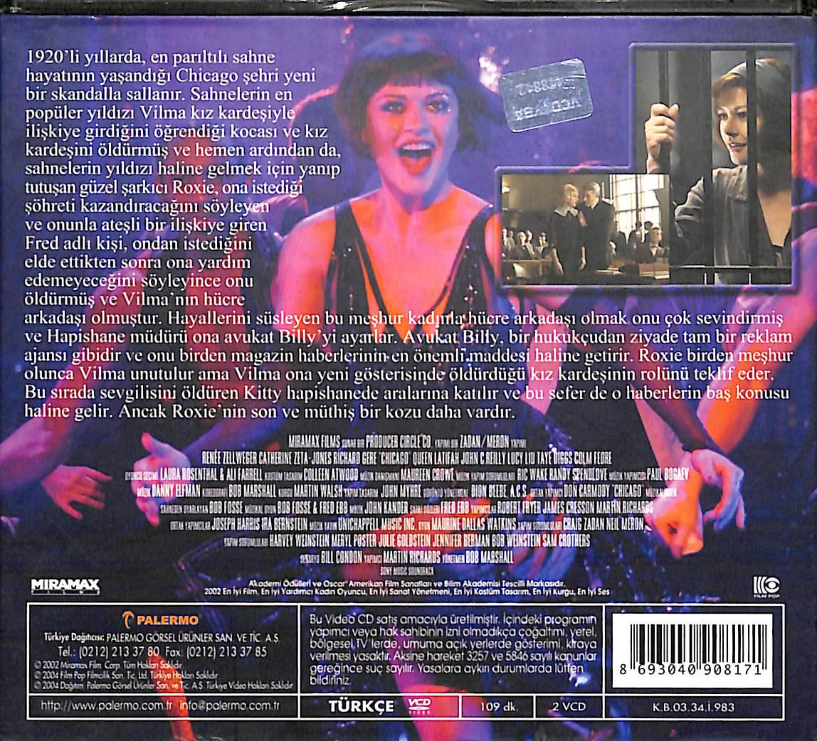 Chicago (2002) Orjinal Müzikal 6 Oscar Ödüllü VCD Film ' Catherine Zeta-Jones - Richard Gere - Renée Zellweger ' VCD28279 - 2