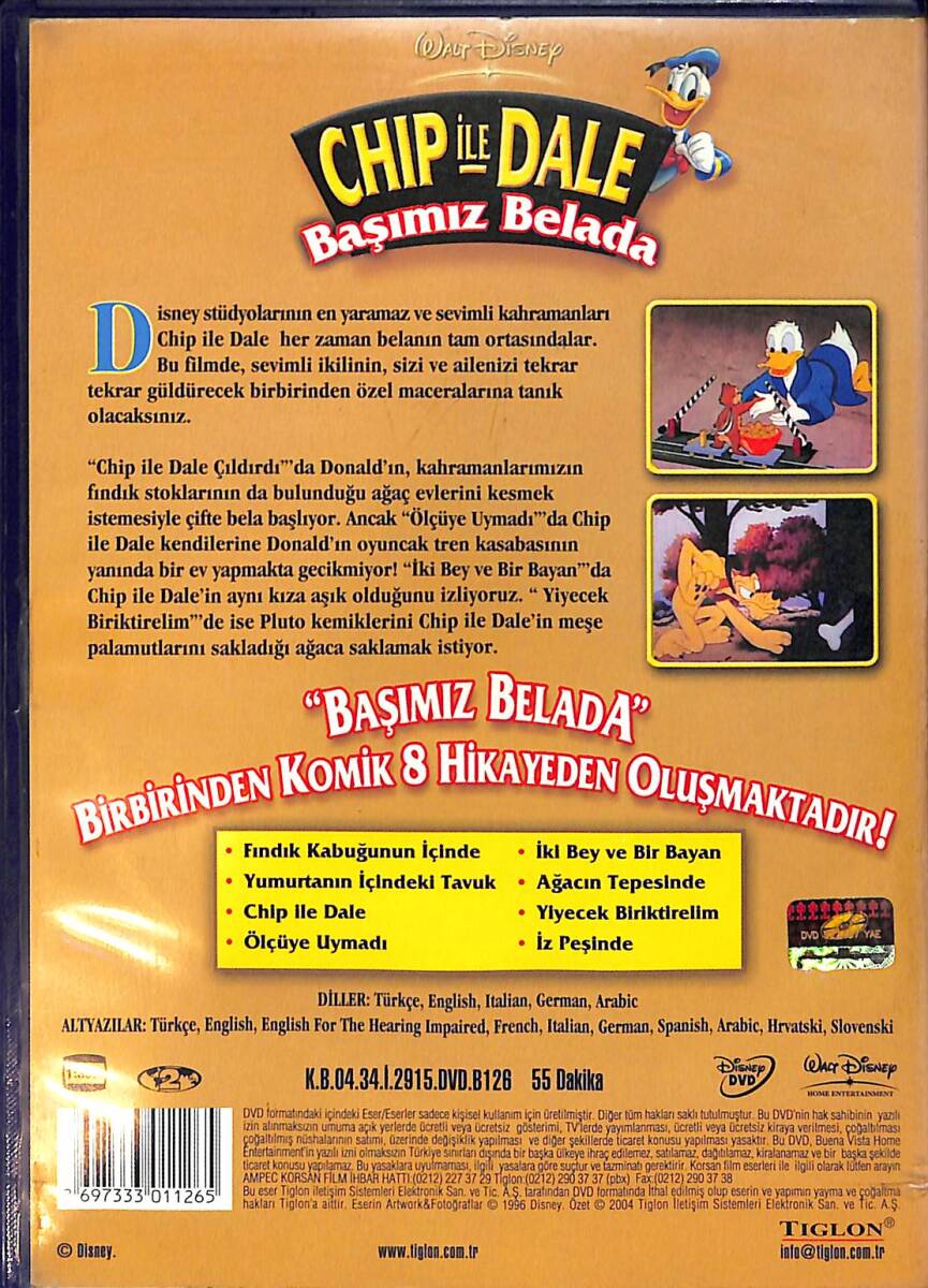 Chip İle Dale Başımız Belada DVD Film (İkinci El) DVD2650 - 2