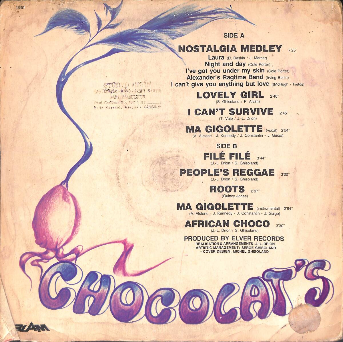 Chocolat's - African Choco LP PLAK (Açıklamayı Okuyunuz) PLK26730 - 2
