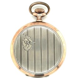 Chronometre BWC Süsse Gümüş/Altın Kaplama Kurmalı Cep Saati – 50 mm G-GSR74 - Gökçekoleksiyon