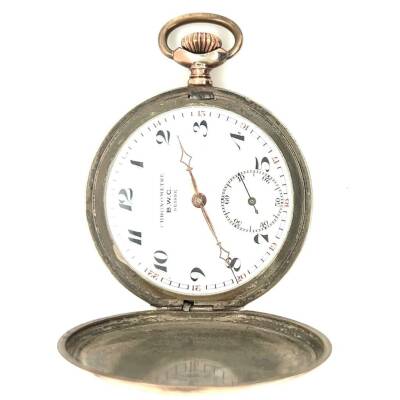 Chronometre BWC Süsse Gümüş/Altın Kaplama Kurmalı Cep Saati – 50 mm G-GSR74 - 4