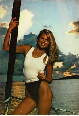 Christie Brinkley Büyük Boy Kartpostal KRT5741 - 1