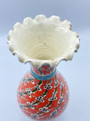 Çiçek Desenli Porselen Vazo AOB1642 - 2