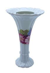 Çiçek Desenli Porselen Vazo AOB1648 - Gökçekoleksiyon