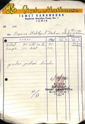 ÇİÇEK MATBAASI İsmet Karabudak İzmir Damga Pullu Fatura 1961 EFM(N)10870 - Gökçekoleksiyon