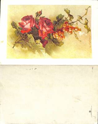Çiçek Temalı Açılır Kapaklı Kartpostal KRT2730 - 2