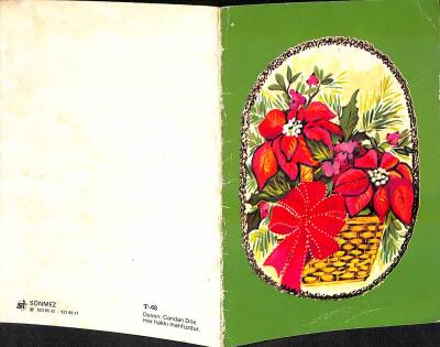 Çiçek Temalı Açılır Kapaklı Kartpostal KRT2735 - 2