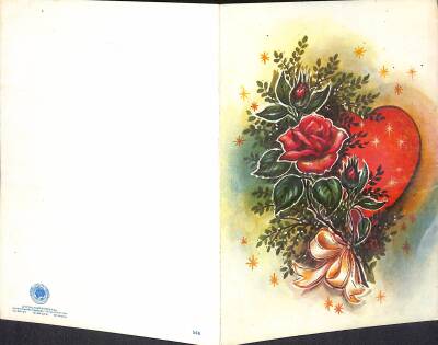Çiçek Temalı Açılır Kapaklı Kartpostal KRT2736 - 2