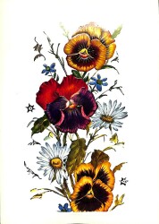 Çiçek Temalı Açılır Kapaklı Simli Kartpostal KRT12859 - Gökçekoleksiyon