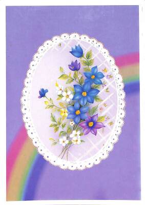 Çiçek Temalı Kartpostal KRT15428 - 1