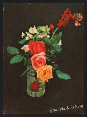 Çiçek Temalı Kartpostal KRT2702 - 1