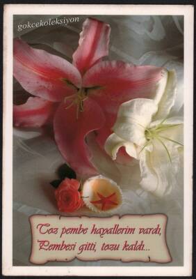 Çiçek Temalı Kartpostal KRT2705 - 1