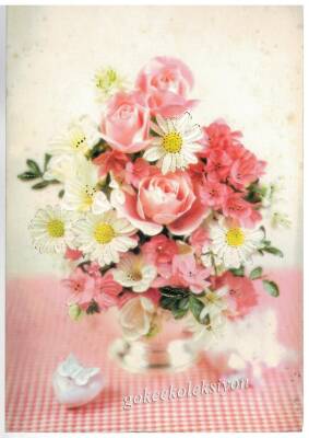 Çiçek Temalı Kartpostal KRT2951 - 1