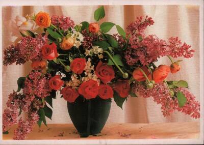 Çiçek Temalı Kartpostal KRT2967 - 1