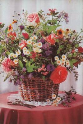 Çiçek Temalı Kartpostal KRT2975 - 1