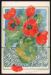 Çiçek Temalı Kartpostal KRT3013 - Gökçekoleksiyon