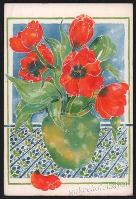 Çiçek Temalı Kartpostal KRT3013 - 1