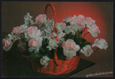 Çiçek Temalı Kartpostal KRT3033 - 1