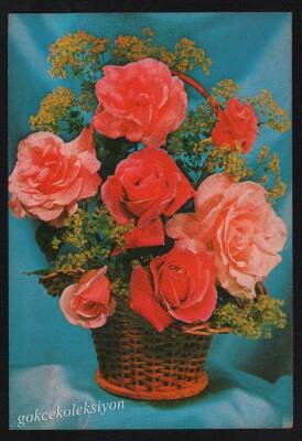 Çiçek Temalı Kartpostal KRT3156 - 1