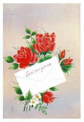 Çiçek Temalı Kartpostalı KRT9752 - Gökçekoleksiyon