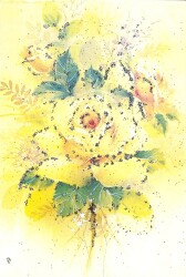 Çiçek Temalı Simli Kartpostal KRT15763 - Gökçekoleksiyon