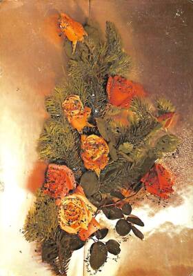 Çiçek Temalı Simli Kartpostal KRT15772 - 1