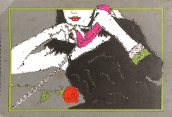 Çiçek Temalı Simli Kartpostal KRT16400 - Gökçekoleksiyon