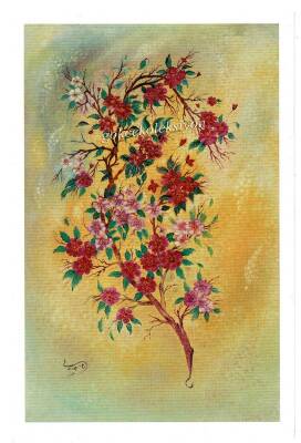 Çiçekler Kartpostal (Opr.Dr.Ali Rıza Jadidi) KRT7438 - 1