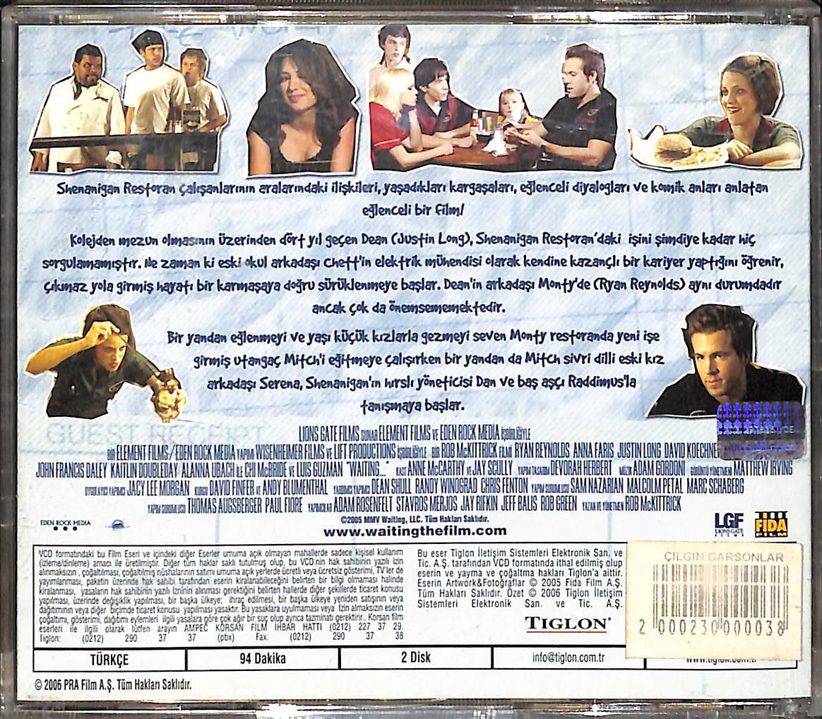 Çılgın Garsonlar – Waiting… (2005) Orijinal VCD Film VCD28802 - 2