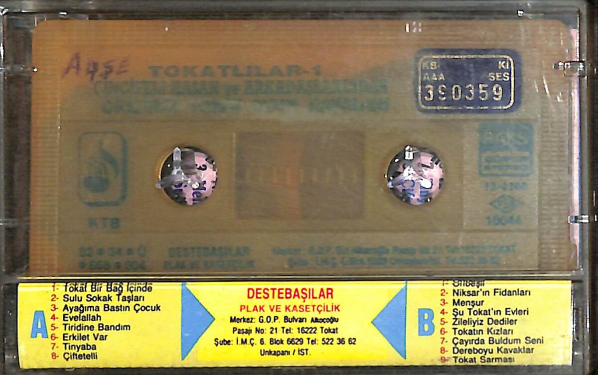 Cincifeli Hasan Ve Arkadaşları - Tokatlılar 1 Kaset (İkinci El) KST26673 - 2