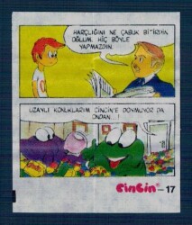 CİNCİN 1984 Karikatür Seriisi No 17 Sakız Kağıdı Çıkartma # SKZ2267 - Gökçekoleksiyon