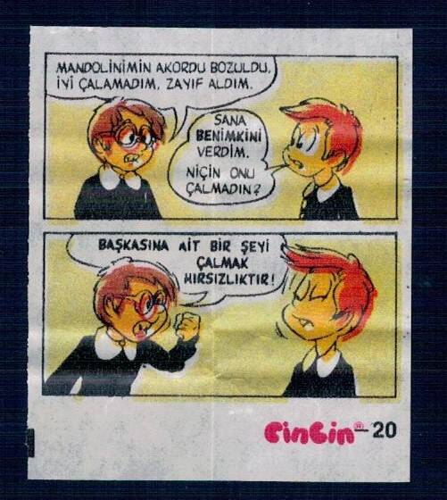 CİNCİN 1984 Karikatür Seriisi No 20 Sakız Kağıdı Çıkartma # SKZ2268 - 1