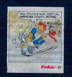 CİNCİN 1984 Karikatür Seriisi No 27 Sakız Kağıdı Çıkartma # SKZ2270 - Gökçekoleksiyon