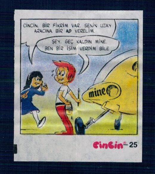 CİNCİN 1984 Karikatür Seriisi No 25 Sakız Kağıdı Çıkartma # SKZ2269 - 1