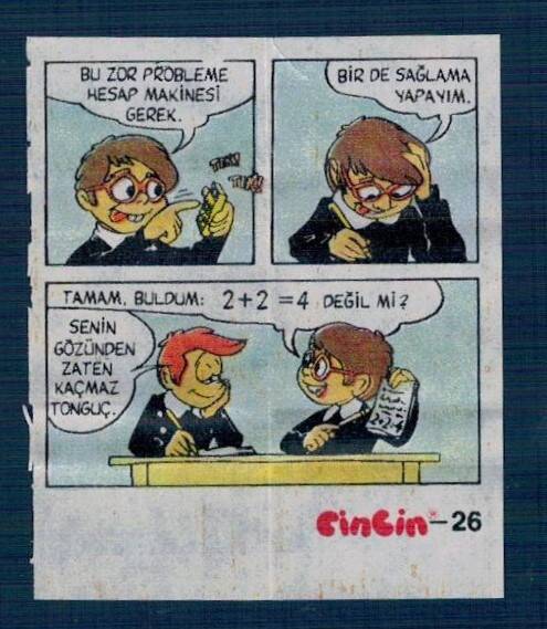 CİNCİN 1984 Karikatür Seriisi No 26 Sakız Kağıdı Çıkartma # SKZ2237 - 1