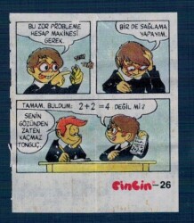 CİNCİN 1984 Karikatür Seriisi No 26 Sakız Kağıdı Çıkartma # SKZ2237 - 3