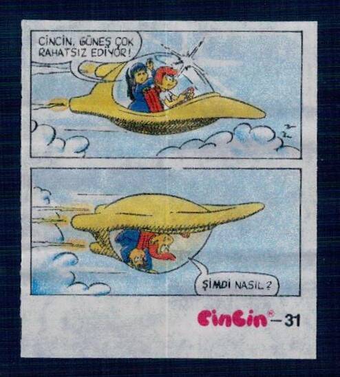 CİNCİN 1984 Karikatür Seriisi No 31 Sakız Kağıdı Çıkartma # SKZ2272 - 1